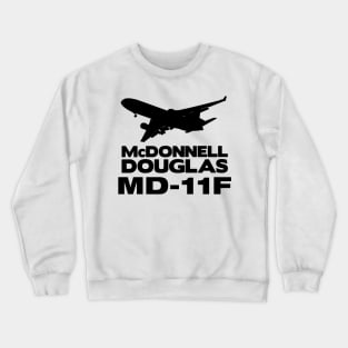 McDonnell Douglas MD-11F Silhouette Print (Black) Crewneck Sweatshirt